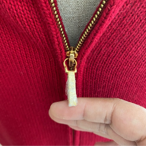 Ralph Lauren Red Knit Cardigan Sweater Size 2X - Picture 7 of 9